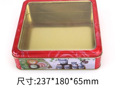 厂家定制透明带天窗普洱茶饼盒 复古茶叶包装盒马口铁盒